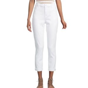 Hudson Natalie Midrise Slim Boyfriend crop rolled hem jeans size:31